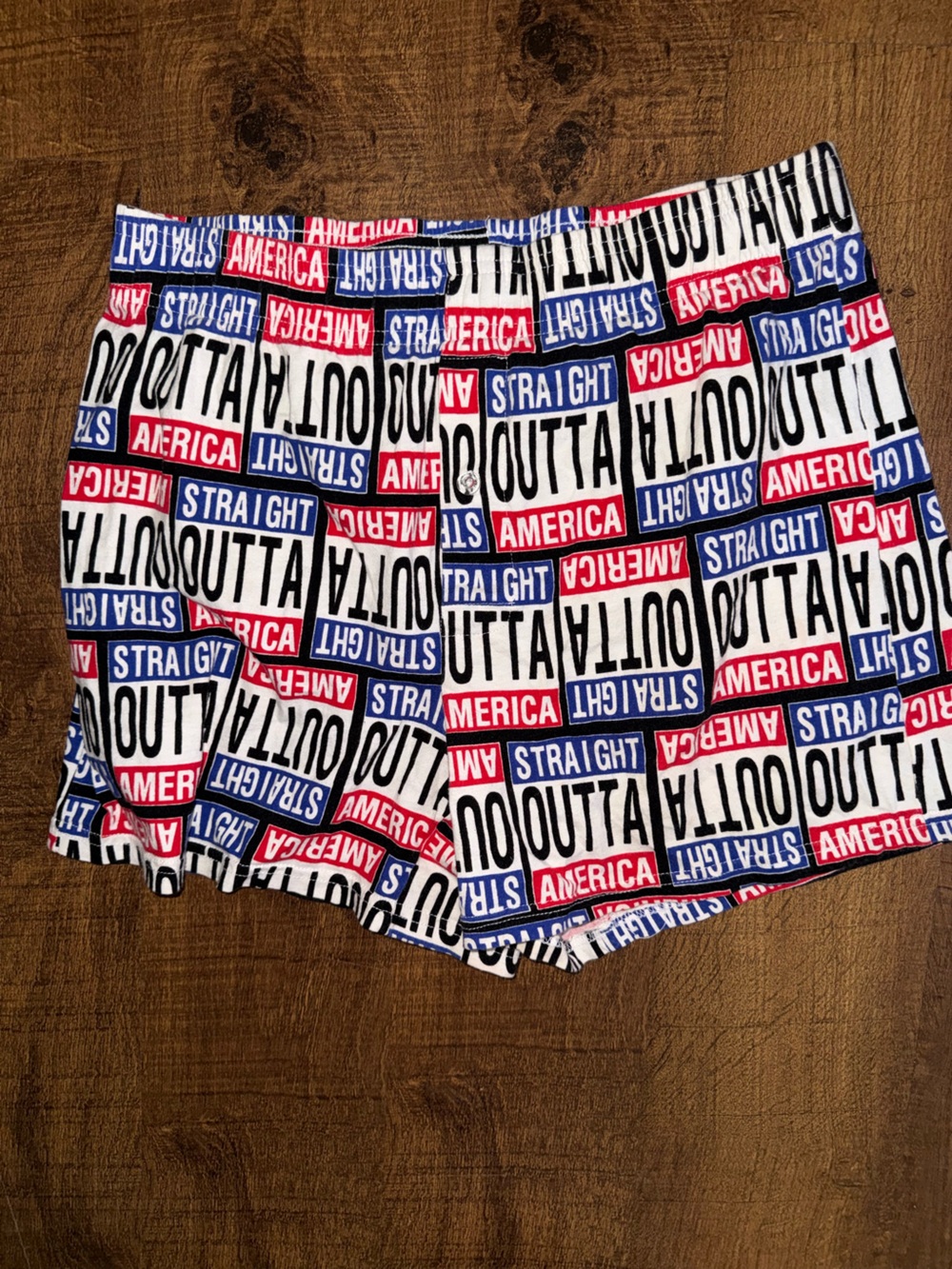 Replay Red, White & Blue Graphic Print Shorts